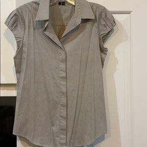 Theory medium cap sleeve blouse